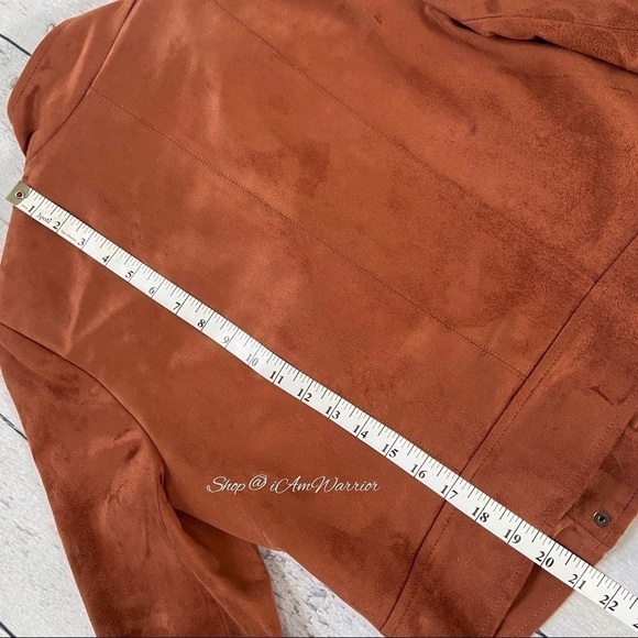 BCBGMaxAzria chestnut faux suede moto jacket & NWT skirt *shop@iamwarrior - Picture 11 of 16